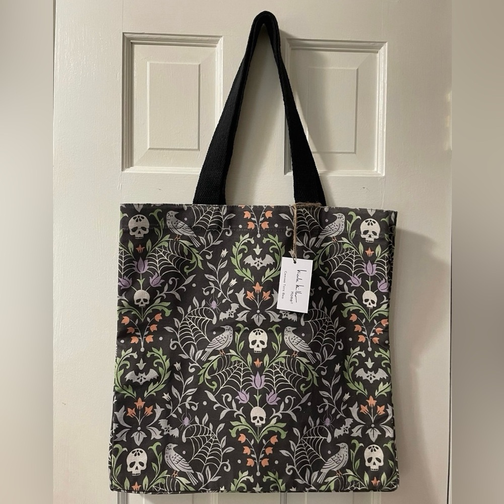 Halloween Gothic Canvas Tote Bag NWT